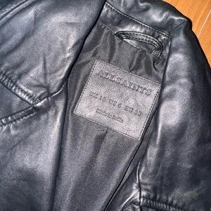 All saints leather jacket